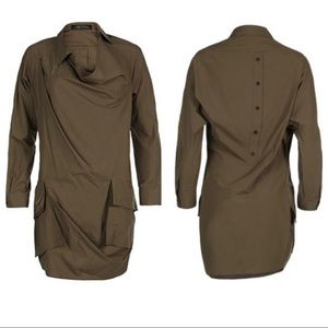 all saints kika cotton shirtdress taupe brown 4
